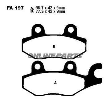 Brake Pads Sintered Epfa Ebc Epfa197hh