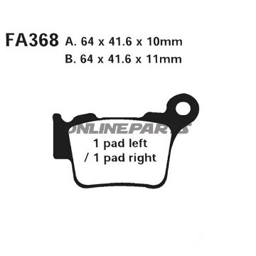 Brake Pads Sintered Epfa Ebc Epfa368hh