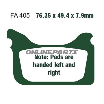 Brake Pads Sintered Epfa Ebc Epfa405hhalternative: 7874795
