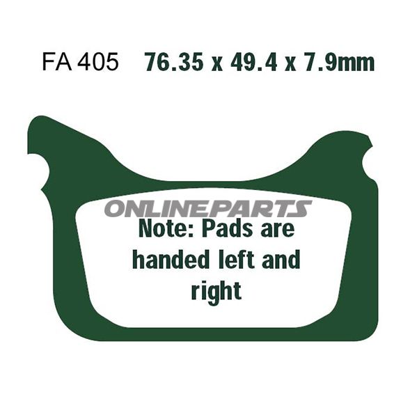 Brake Pads Sintered Epfa Ebc Epfa405hhalternative: 7874795
