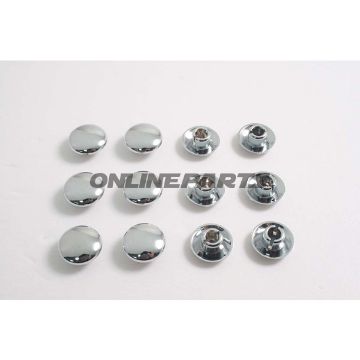 Cap Chrome For M6 Bolts Screws-Jmppack Contains 12 Pieces