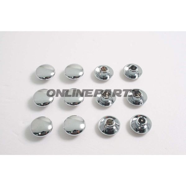 Cap Chrome For M6 Bolts Screws-Jmppack Contains 12 Pieces