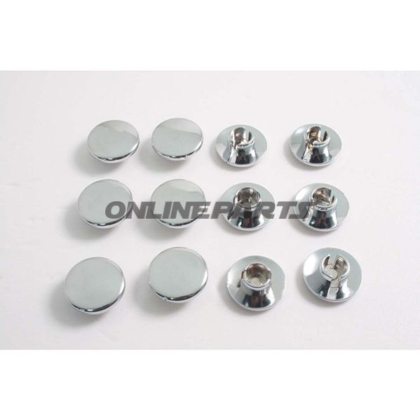 Cap Chrome For M8 Bolts Screws-Jmppack Contains 12 Pieces
