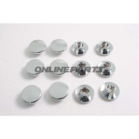 Cap Chrome For M10 Bolts Screws-Jmppack Contains 12 Pieces
