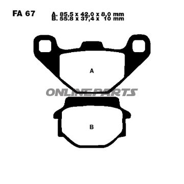 Brake Pads Carbon Scooter Ebc Sfac067