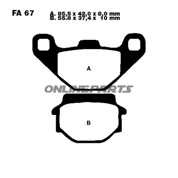 Brake Pads Carbon Scooter Ebc Sfac067