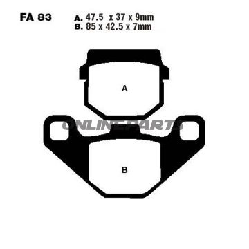 Brake Pads Carbon Scooter Ebc Sfac083