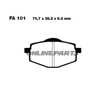 Brake Pads Carbon Scooter Ebc Sfac101alternative: 7872115