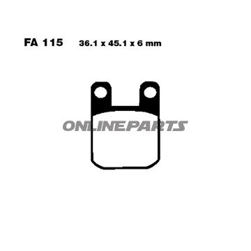 Brake Pads Carbon Scooter Ebc Sfac115alternative: 7870114