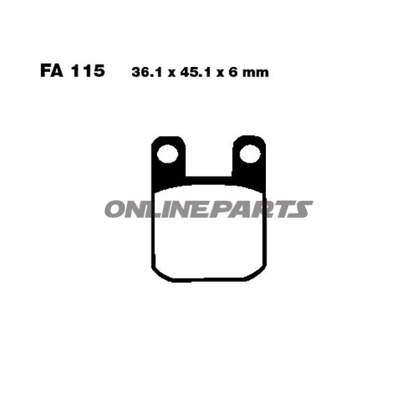 Brake Pads Carbon Scooter Ebc Sfac115alternative: 7870114