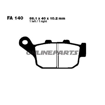Brake Pads Carbon Scooter Ebc Sfac140alternative: 7872971