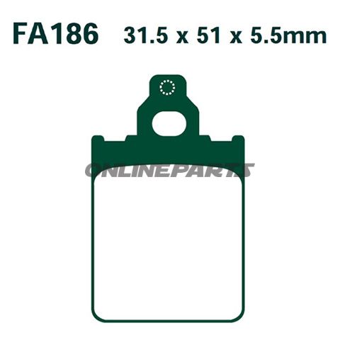 Brake Pads Carbon Scooter Ebc Sfac186alternative: 7872815