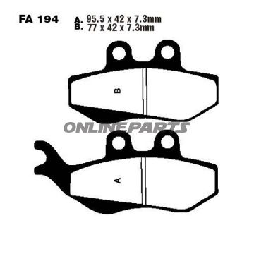 Brake Pads Carbon Scooter Ebc Sfac194alternative: 7872195