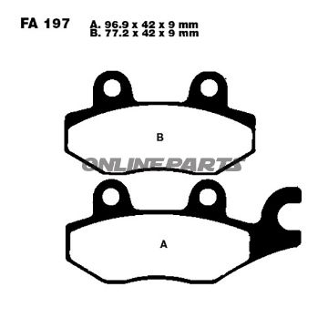 Brake Pads Carbon Scooter Ebc Sfac197alternative: 7872179