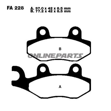 Brake Pads Carbon Scooter Ebc Sfac228alternative: 7872385