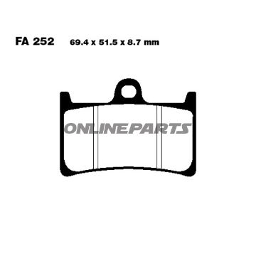 Brake Pads Carbon Scooter Ebc Sfac252