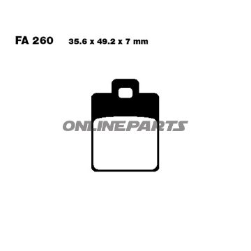 Brake Pads Carbon Scooter Ebc Sfac260alternative: 7870098