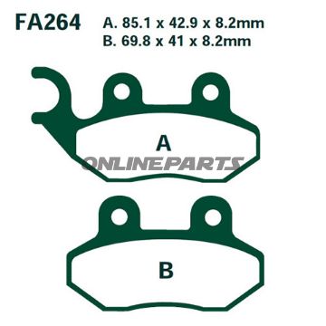 Brake Pads Carbon Scooter Ebc Sfac264alternative: 7872278