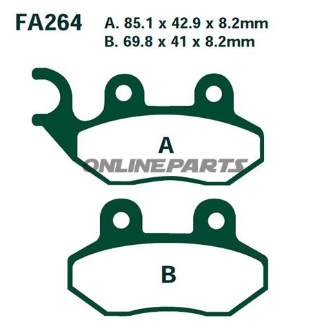 Brake Pads Carbon Scooter Ebc Sfac264alternative: 7872278