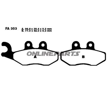 Brake Pads Carbon Scooter Ebc Sfac353alternative: 7874167