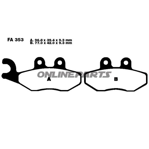Brake Pads Carbon Scooter Ebc Sfac353alternative: 7874167