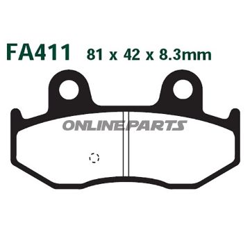 Brake Pads Carbon Scooter Ebc Sfac411alternative: 7871908