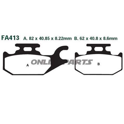 Brake Pads Carbon Scooter Ebc Sfac413