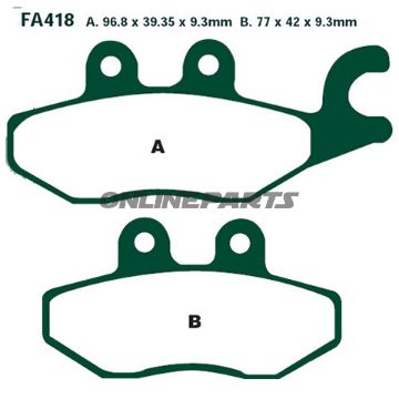 Brake Pads Carbon Scooter Ebc Sfac418alternative: 7874845