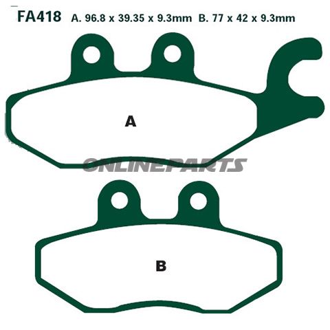 Brake Pads Carbon Scooter Ebc Sfac418alternative: 7874845