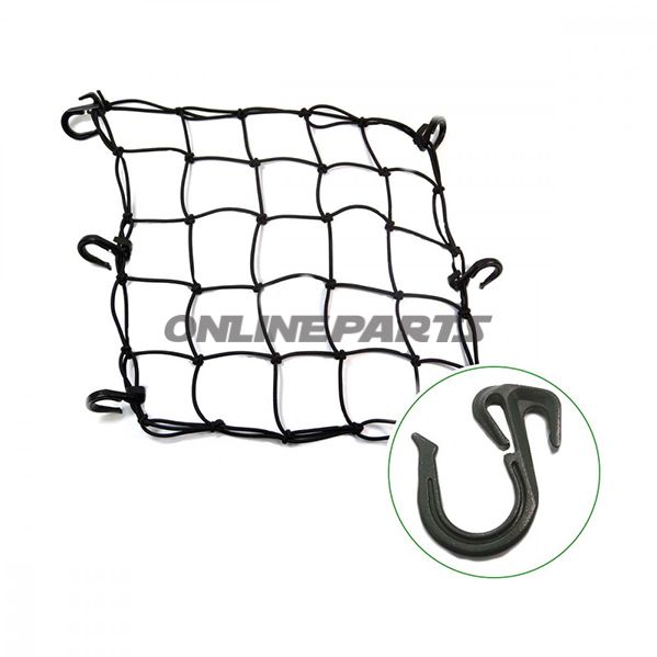 Cargo Net 40X40cm 6 Hooksblack Jmp With Plastic Hooks