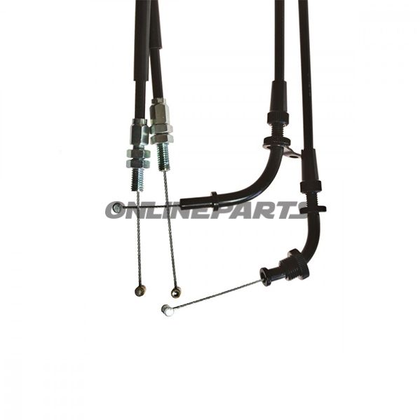 Throttle Cable Set Extendedfor Superbike Handlebar Conversion