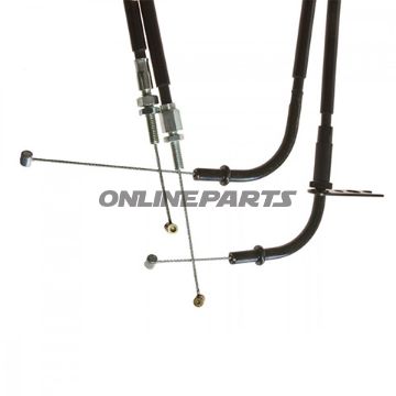 Throttle Cable Set Extendedfor Superbike Handlebar Conversion
