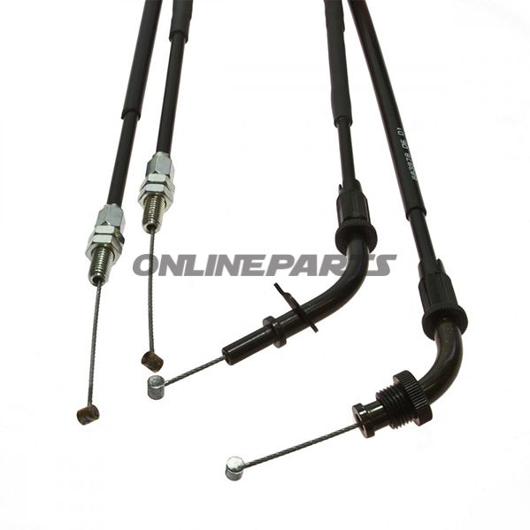 Throttle Cable Set Extendedfor Superbike Handlebar Conversion