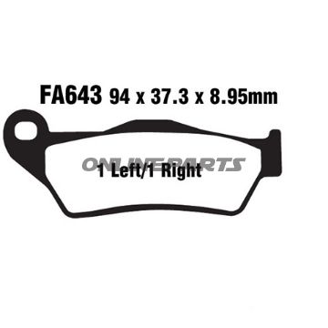 Brake Pad Semi-Sinter V Ebc Fa643valtn 7870158