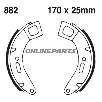 Brake Shoes Exc Springs Ebc