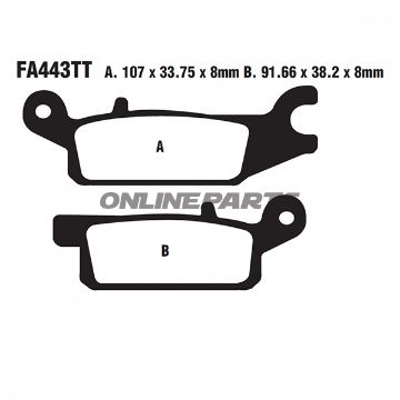 Brake Pads Std Ebc Fa443tt