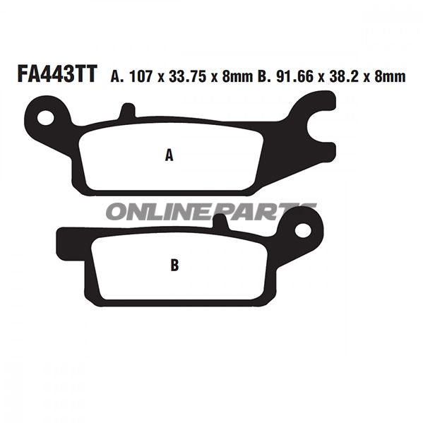 Brake Pads Std Ebc Fa443tt
