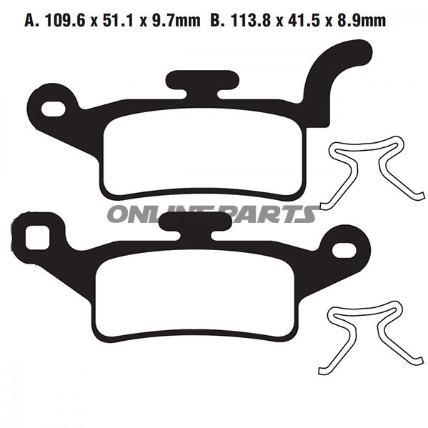 Brake Pads Scooter Ebc Sfa492oder 7870122