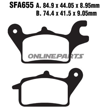 Brake Pads Scooter Ebc Sfa655 Fa019oder 7870147
