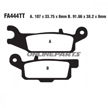 Brake Pads Std Ebc Fa444tt