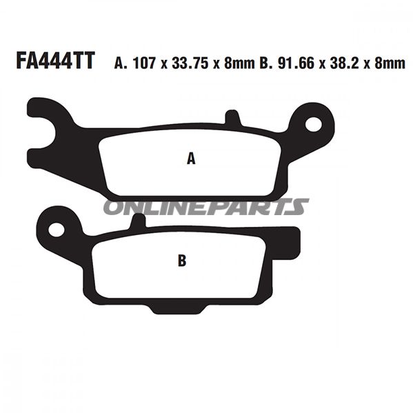 Brake Pads Std Ebc Fa444tt