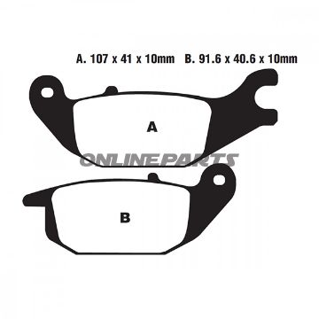 Brake Pads Scooter Ebc Sfa343oder 7870237