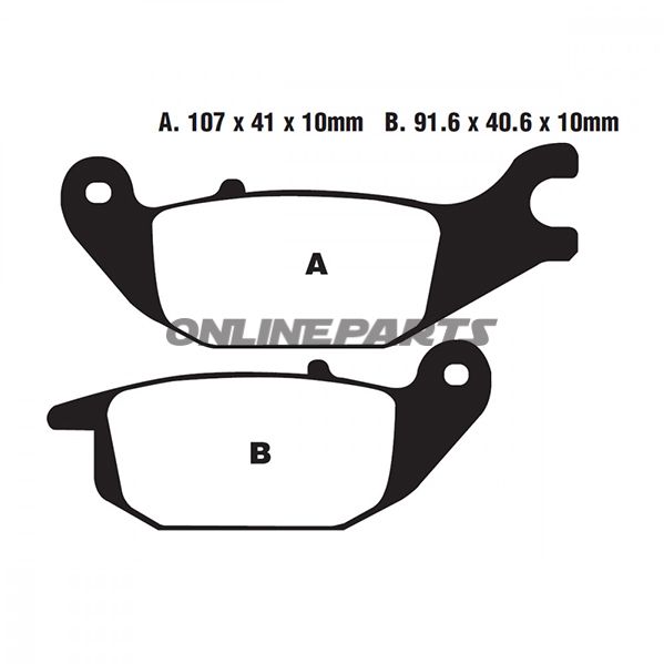 Brake Pads Scooter Ebc Sfa343oder 7870237