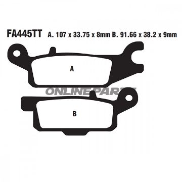 Brake Pads Std Ebc Fa445tt