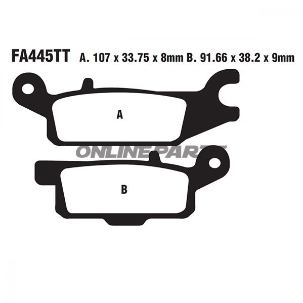 Brake Pads Std Ebc Fa445tt