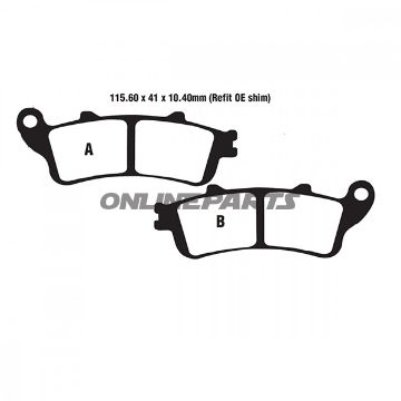 Brake Pad Semi-Sinter V Ebc Fa024/2V