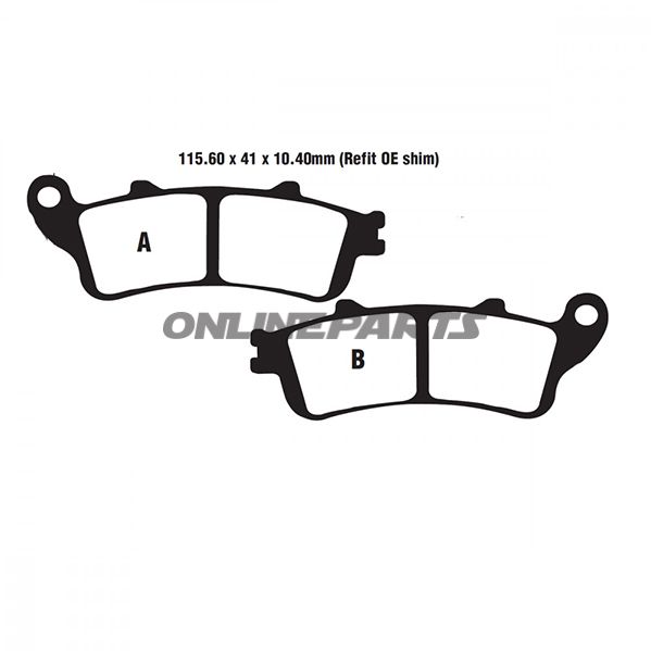 Brake Pad Semi-Sinter V Ebc Fa024/2V