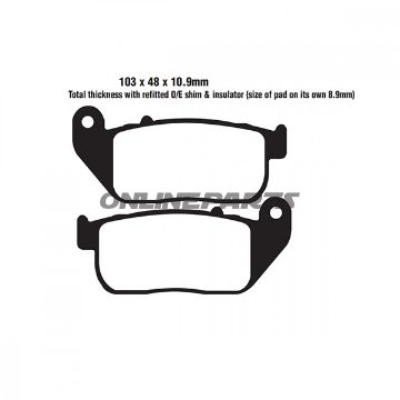 Brake Pad Semi-Sinter V Ebc Fa381valternative: 7870284
