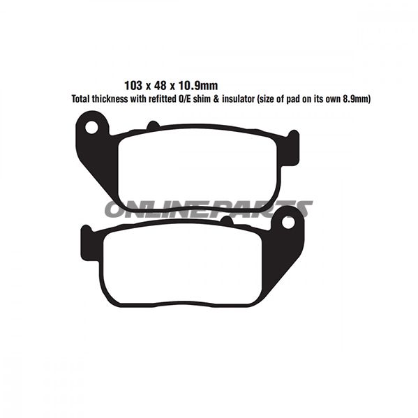 Brake Pad Semi-Sinter V Ebc Fa381valternative: 7870284