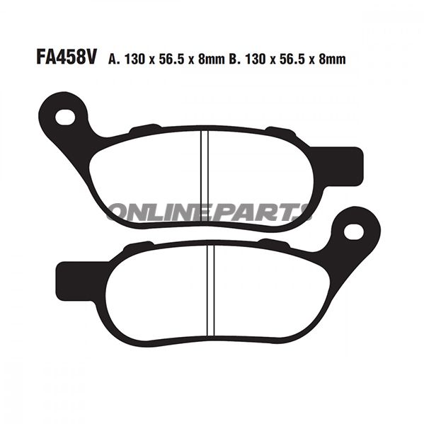 Brake Pad Semi-Sinter V Ebc Fa458valternative: 7870293